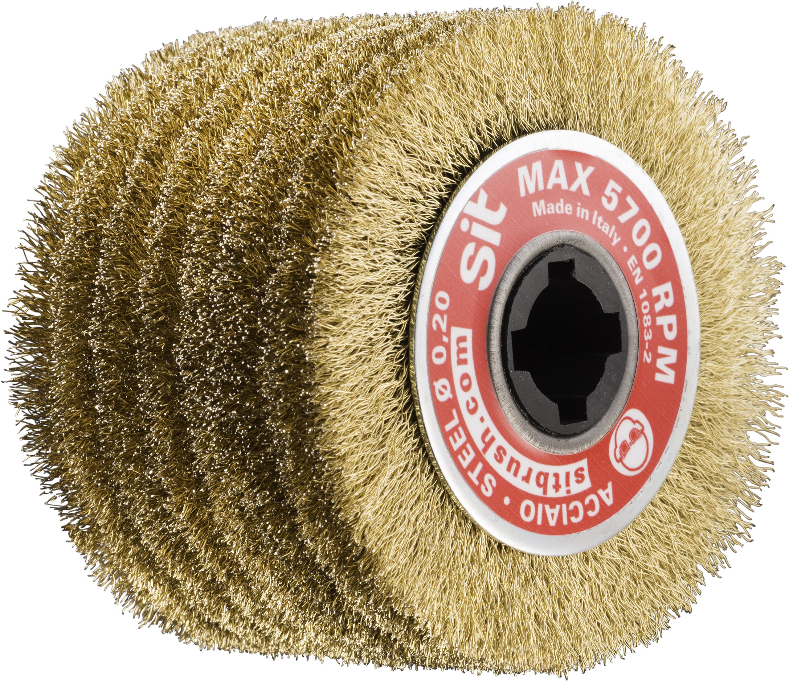 Sit Tecnospazzole 1361 Steel Corrugated Wire Sander Brush - 100mm Brushing Band for Metal, Wood & Rust Removal | Perfect for Sanding, Cleaning & Surface Preparation