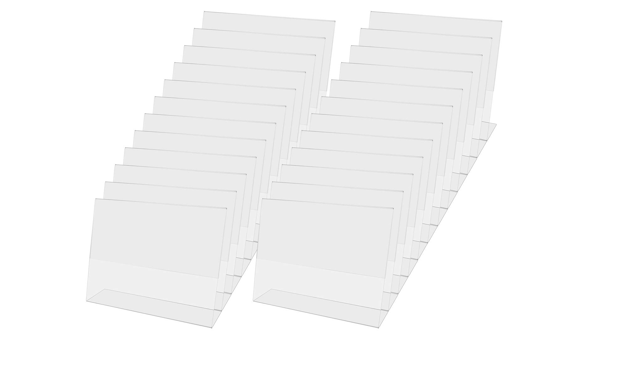 6 Pack Slant Back Ad Sales Flyer Frames - Crystal Clear Counter Display Stand 11