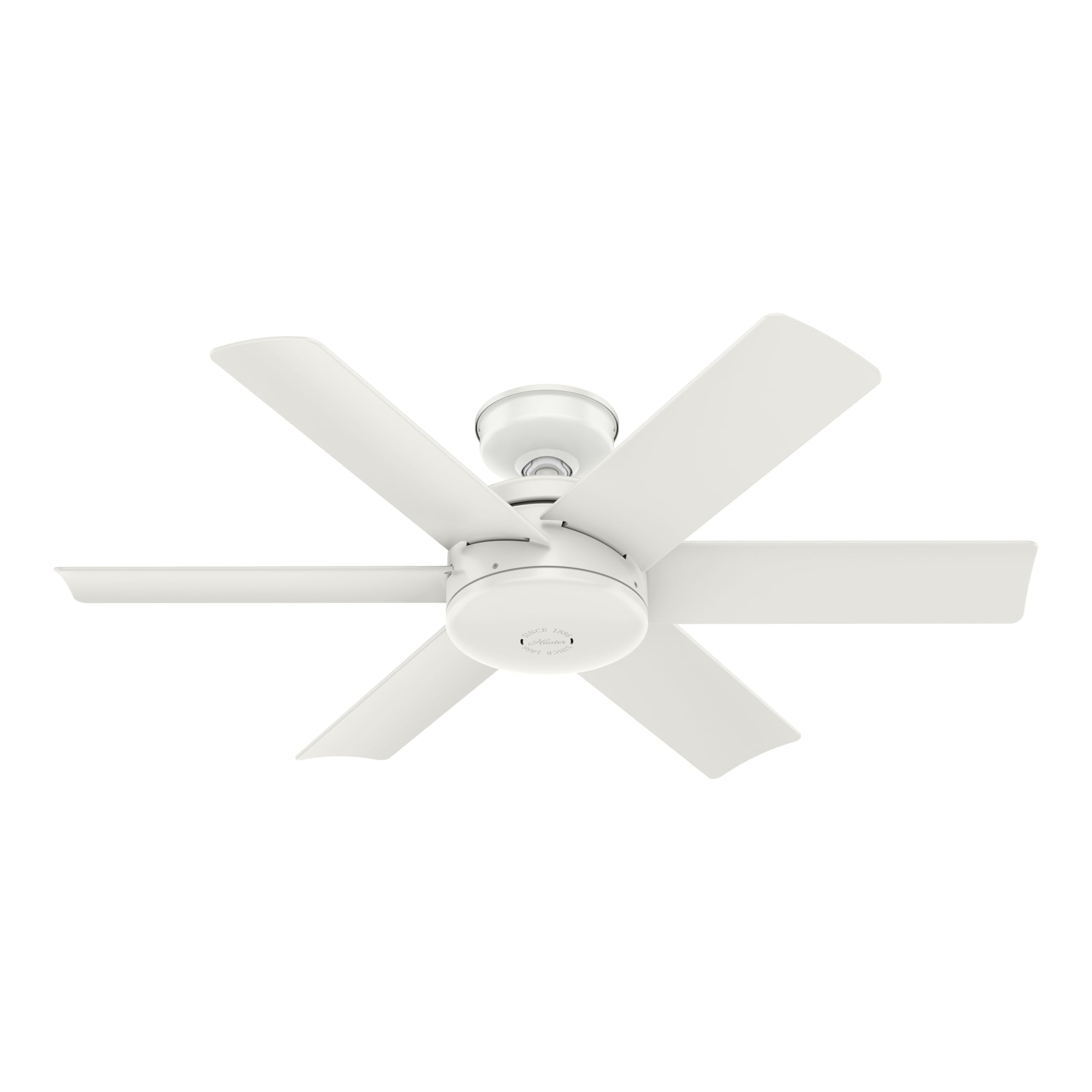 Hunter Fan 44 Inch Casual Fresh White Indoor/Outdoor Ceiling Fan with 6 Blades - Energy Efficient Cooling for Patio, Bedroom, Living Room, Office, Basement & Kitchen - Perfect for Home, Commercial & Outdoor Spaces (Renewed)