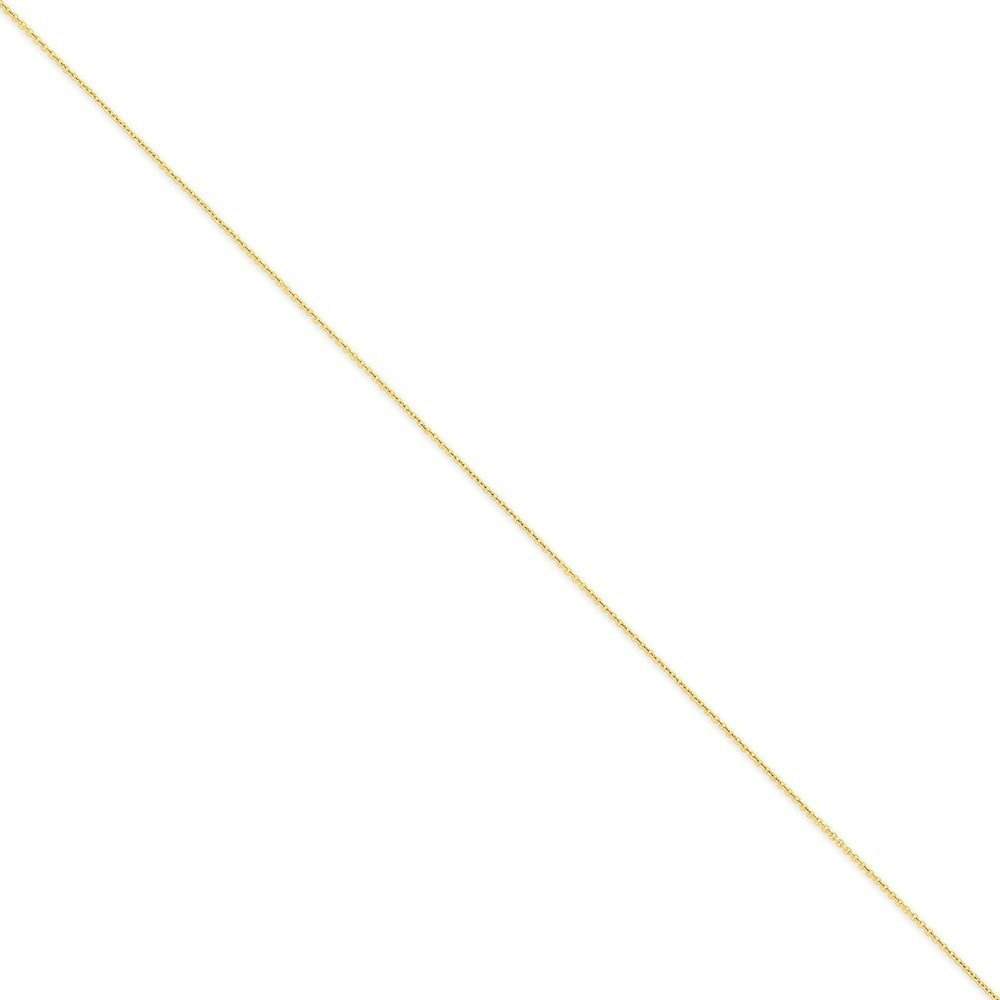 14K Yellow Gold 0.7mm Cable Chain Necklace 24 Inch - Elegant Layering Necklace for Women, Perfect for Everyday Wear, Gift Giving & Special Occasions
