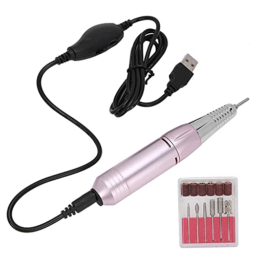 Electric Nail Drill Machine with Sliding Control - Lightweight Professional Manicure Tool for Home & Salon Use (Pink) | Perfect for Nail Art, Acrylics & Gel Polish Application