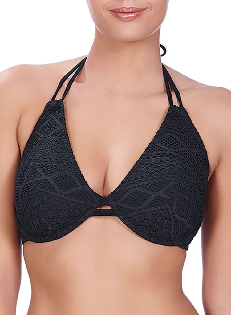 Freya Women's Standard Sundance Underwire Bandless Halter Bikini Top - Sexy Swimwear for Beach, Pool & Vacation | Comfortable Support for Summer Activities