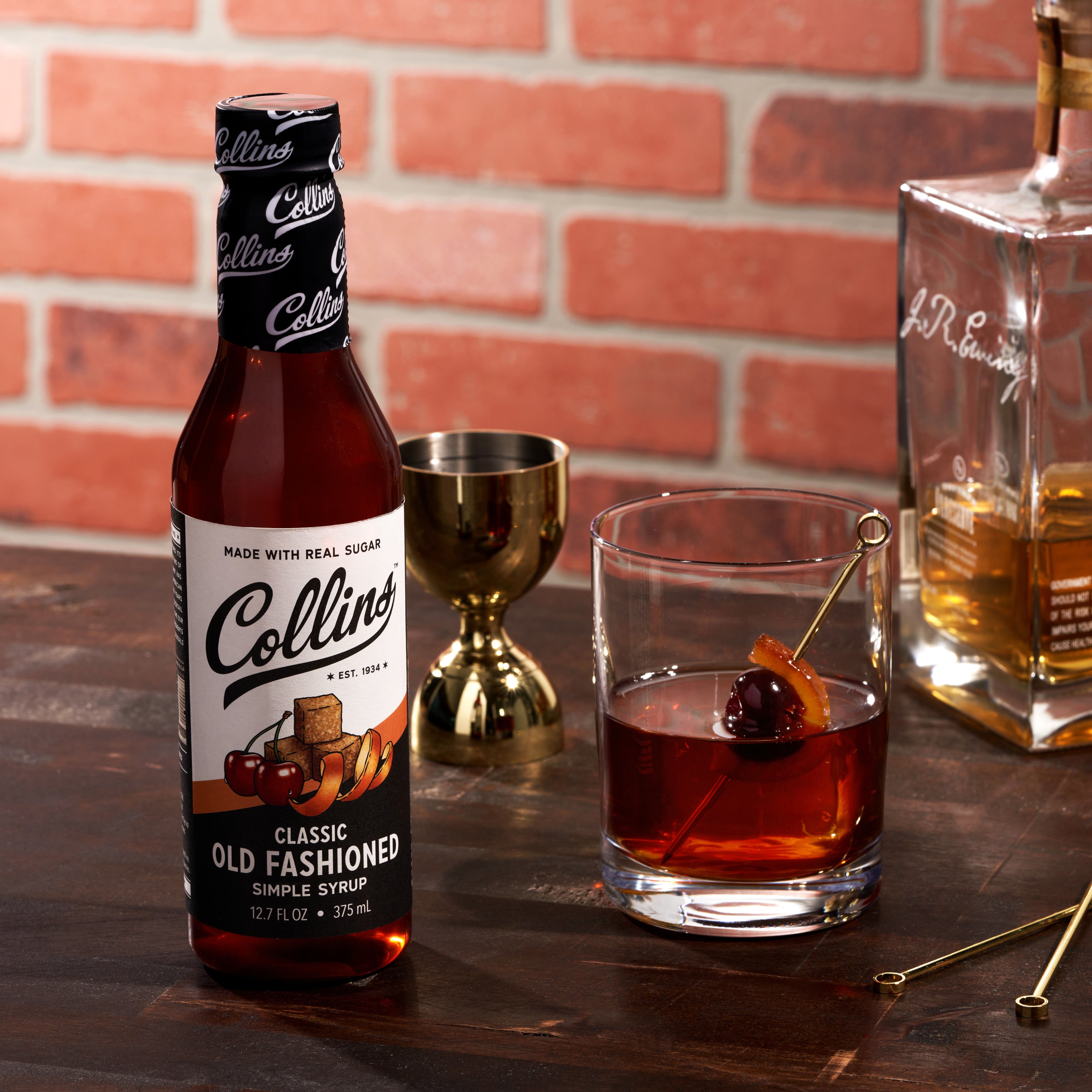 Classic Old Fashioned Simple Syrup - 12.7 oz Bottle | Perfect for Cocktails, Mocktails & Baking | Premium Bar Mixer for Whiskey, Bourbon & Homemade Drinks