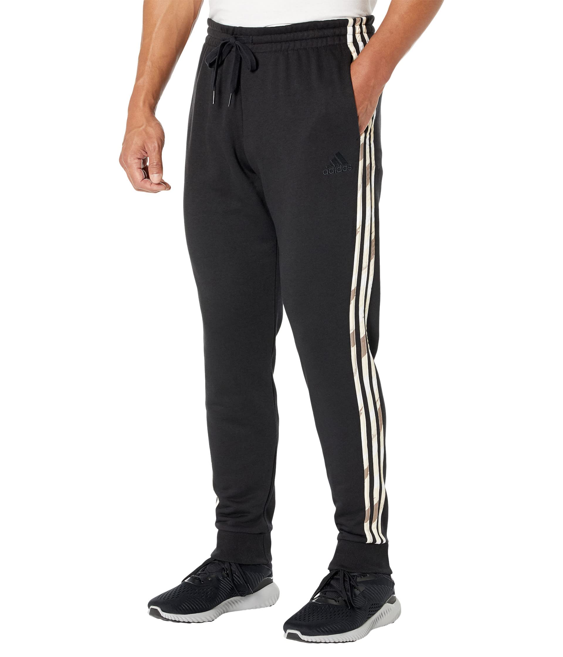 Adidas Men's Essentials Tiger Camo Pants - Comfortable Camouflage Joggers for Casual Wear, Gym & Outdoor Activities