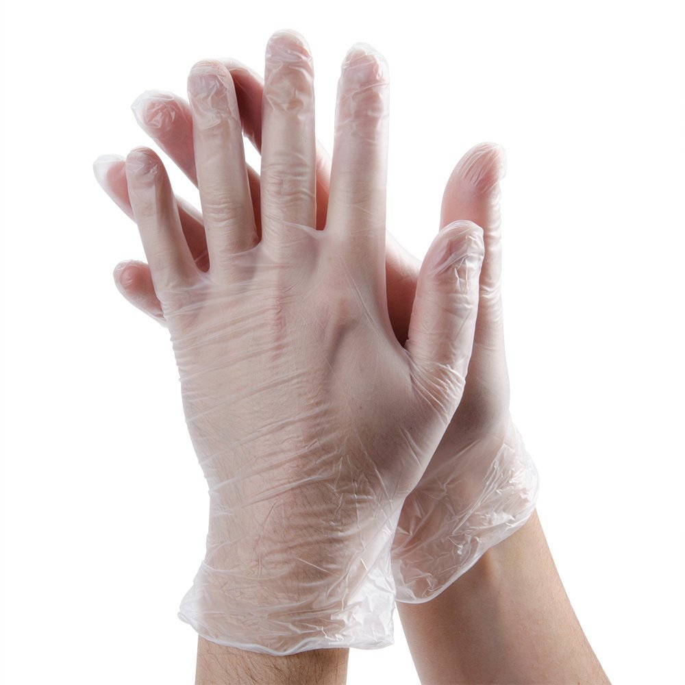 Blue Vinyl Gloves 5 Mil Powder Free Medium - Disposable Gloves for Food Handling, Cleaning, Medical Use & Hygiene Protection