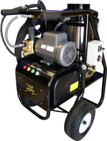 Cam Spray 2020SHDE Electric & Diesel Hot Water Pressure Washer - 2 GPM, 2000 PSI - Ideal for Heavy-Duty Cleaning, Industrial Use, and Commercial Applications