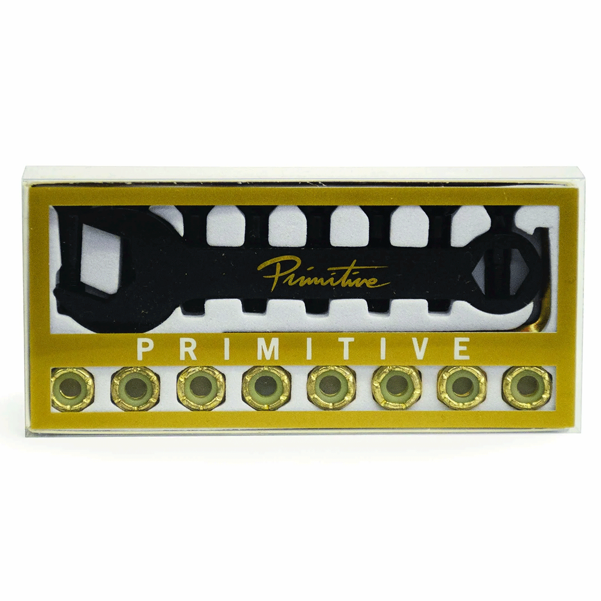 Primitive Skateboard Hardware Set - 8 Pack Skateboard Bolts & Nuts - Black - Perfect for Skateboard Assembly & Maintenance - Ideal for DIY Skateboard Building & Repair