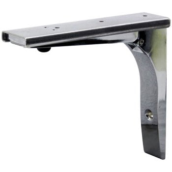 7' Stainless Steel Folding Shelf Bracket - Heavy Duty 300 Series Mount for Wall Shelves, Kitchen Storage & Garage Organization - Model J17 4273 NRE #065967