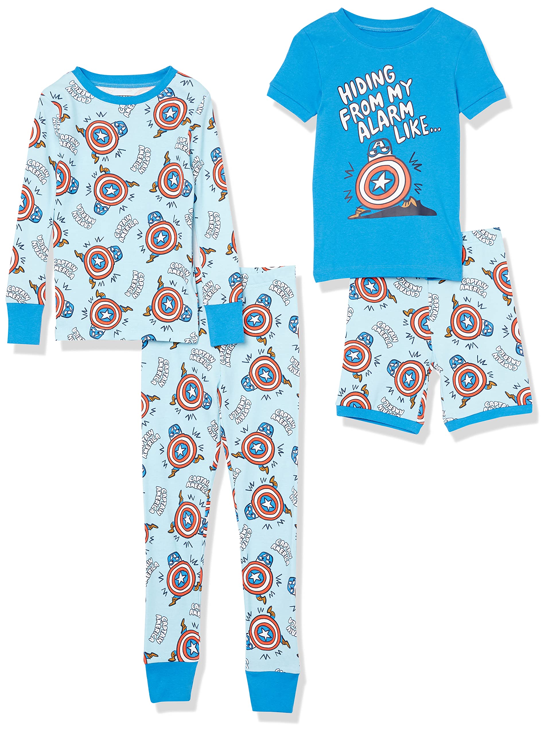 Disney Marvel Star Wars Frozen Kids Pajama Sets - Spotted Zebra Snug-Fit Cotton Sleepwear for Babies, Toddlers & Boys | Perfect for Bedtime, Lounging & Holiday Gifts