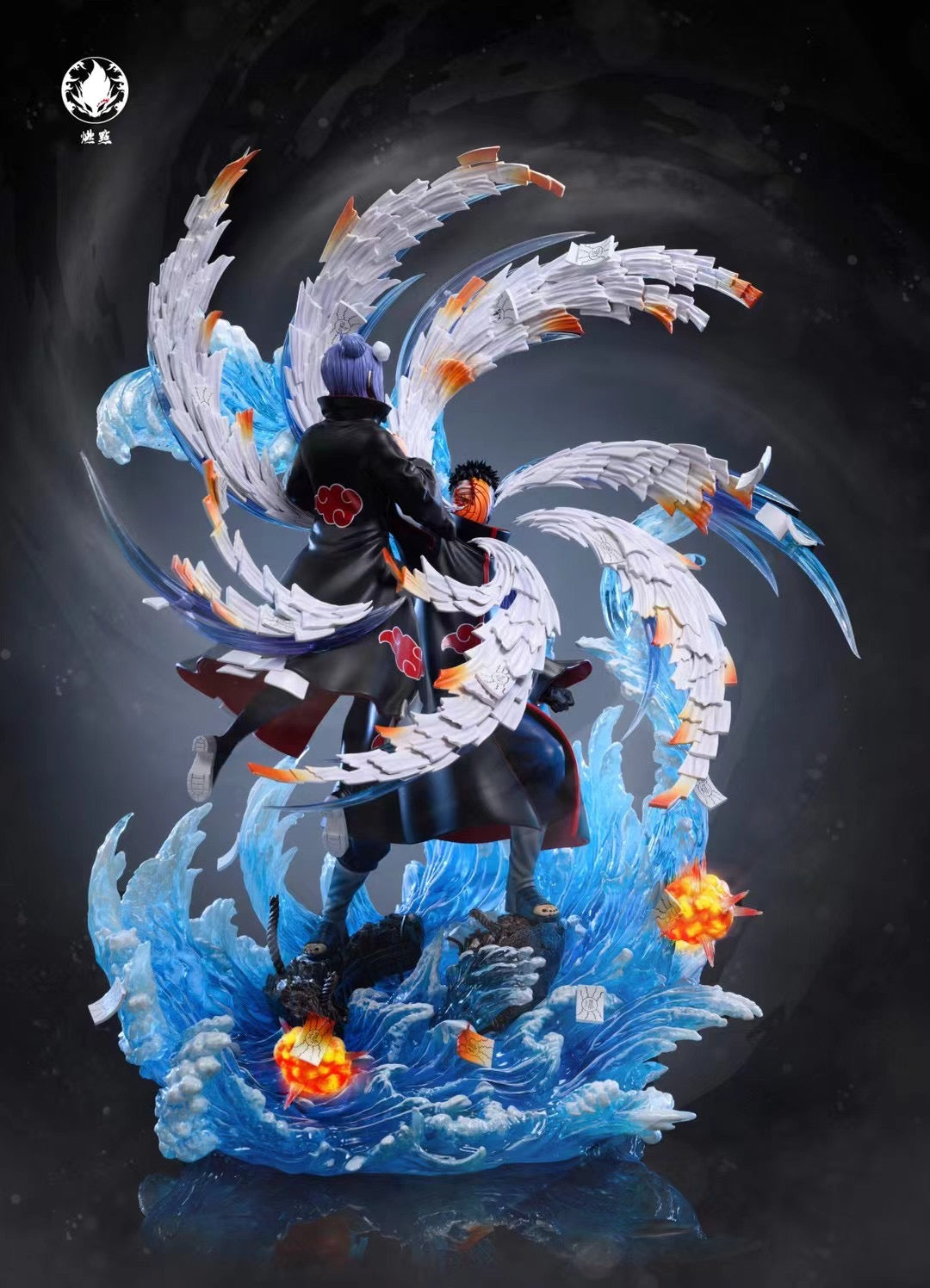 Ran Dian Studio Konan & Tobi Uchiha Naruto Anime Figures - Perfect for Anime Collectors, Home Decor, and Gift Giving