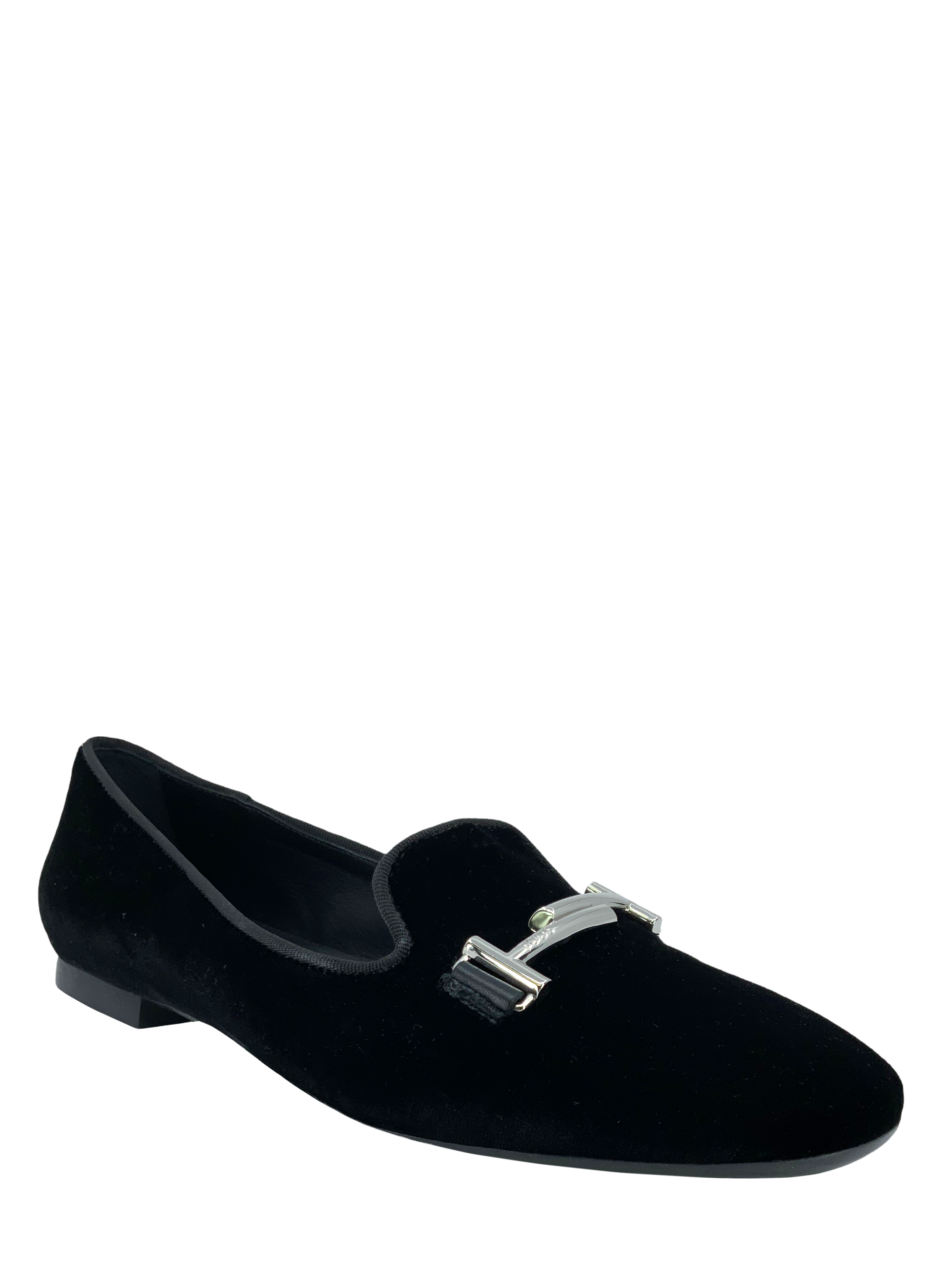 TOD'S Gommino Double T Velvet Driving Shoes for Women - Size 7 | Luxurious Velvet Loafers for Casual Wear, Office & Date Night Outfits