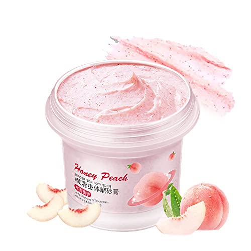Organic Peach Body Scrub - Exfoliating & Tightening for Smooth Skin | Cellu'Natral Natural Body Scrub to Boost Metabolism & Reduce Fat | Perfect for Spa Days, Post-Workout Recovery & At-Home Self-Care (1PC)