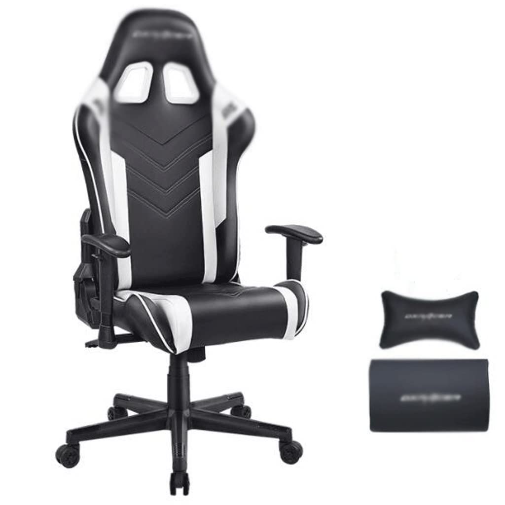 Ergonomic Gaming Office Chair - PU Leather Computer Desk Chair with 360° Swivel, Adjustable Height & Lumbar Support for Home Office, Gaming & Workstations (Black Grey) - Perfect for Esports, Remote Work & Long Study Sessions