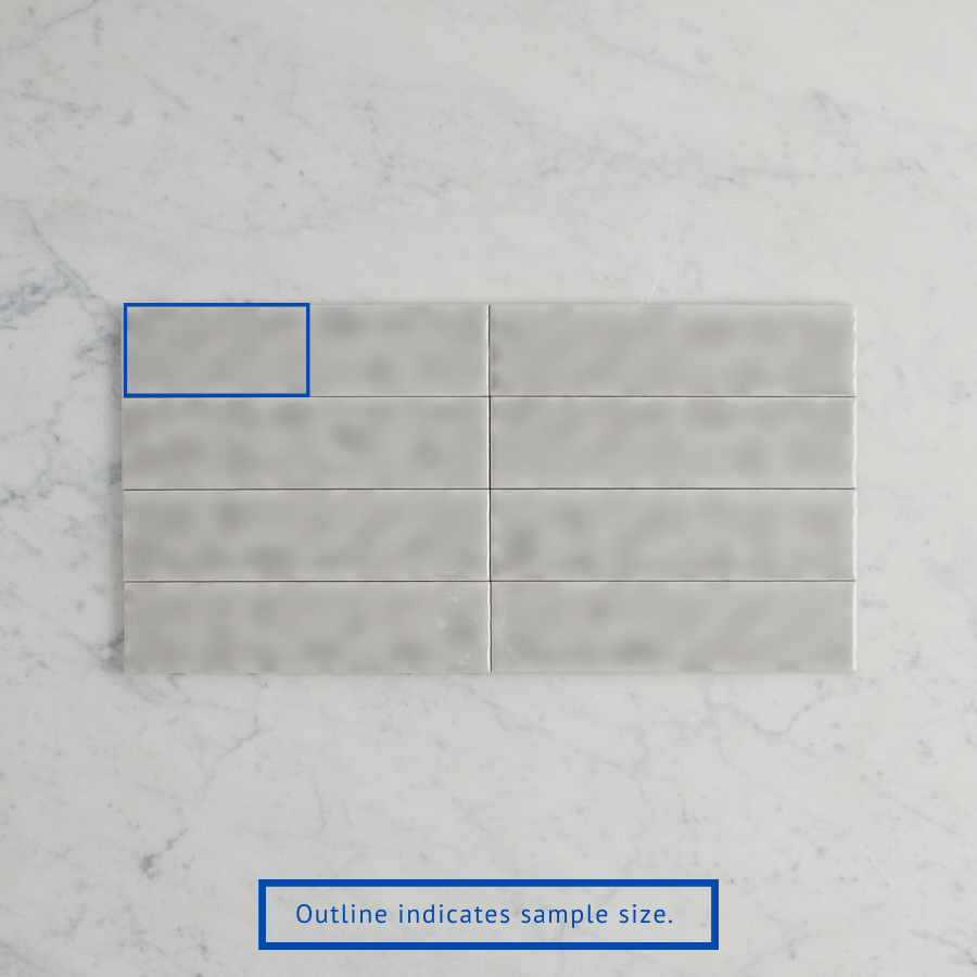 Newport Gloss Mini Subway Grey Tile Sample - Perfect for Kitchen Backsplash, Bathroom Walls & DIY Home Decor Projects