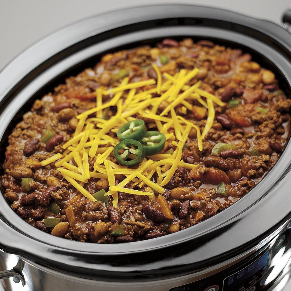 Hamilton Beach 33769C Set & Forget 6-Quart Programmable Slow Cooker with Auto-Temperature Control - Perfect for Family Dinners, Potlucks & Meal Prep