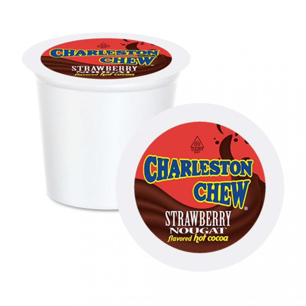 Charleston Chew Strawberry Nougat Hot Chocolate Singles - 12 Pack | Indulgent Dessert Drink for Parties, Movie Nights & Cozy Winter Evenings