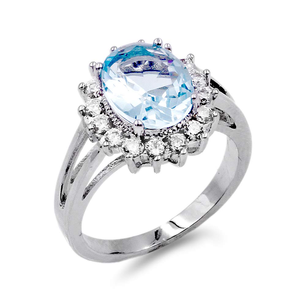 Elegant Oval Round CZ Rings for Women - Wedding, Engagement, Party & Cocktail Jewelry - Size 5 to 10 - Perfect for Bridal, Anniversary & Special Occasions