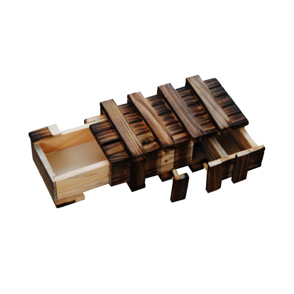 Eioflia Magic Wooden Puzzle Box with Secret Compartment - Brain Teaser Gift for Adults, Secure Storage Keepsake Box with Hidden Drawer - Perfect for Treasure Hunts, Memory Games & Secure Valuables Storage
