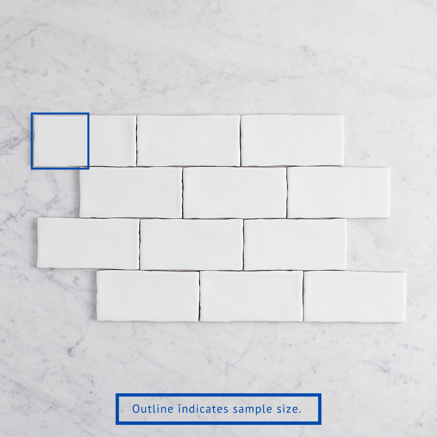 Newport Matte Small White Subway Tile Sample - Perfect for Kitchen Backsplash, Bathroom Walls & DIY Home Renovation Projects