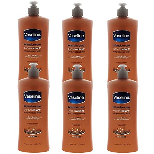 Extra Moisturizing Cocoa Butter Lotion for Hands & Body - Deep Hydration Skin Repair Cream for Glowing Skin | Non-Greasy, Fragranced Lotion for Women & Men - 32oz (Pack of 6) | Perfect for Dry Skin Care, Daily Moisturizing & Spa Treatments