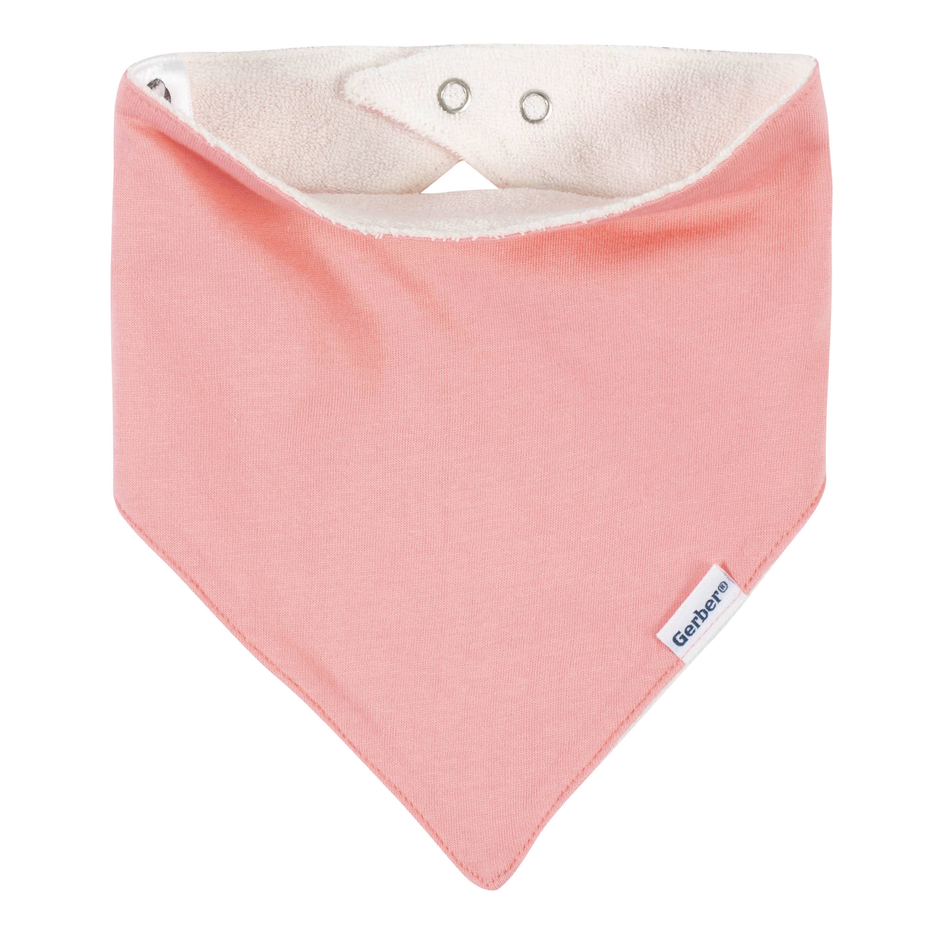 4 Pack Baby Girls Rainbow Bandana Bibs - Soft Drool Bibs for Infants & Toddlers - Perfect for Feeding, Teething & Messy Playtime