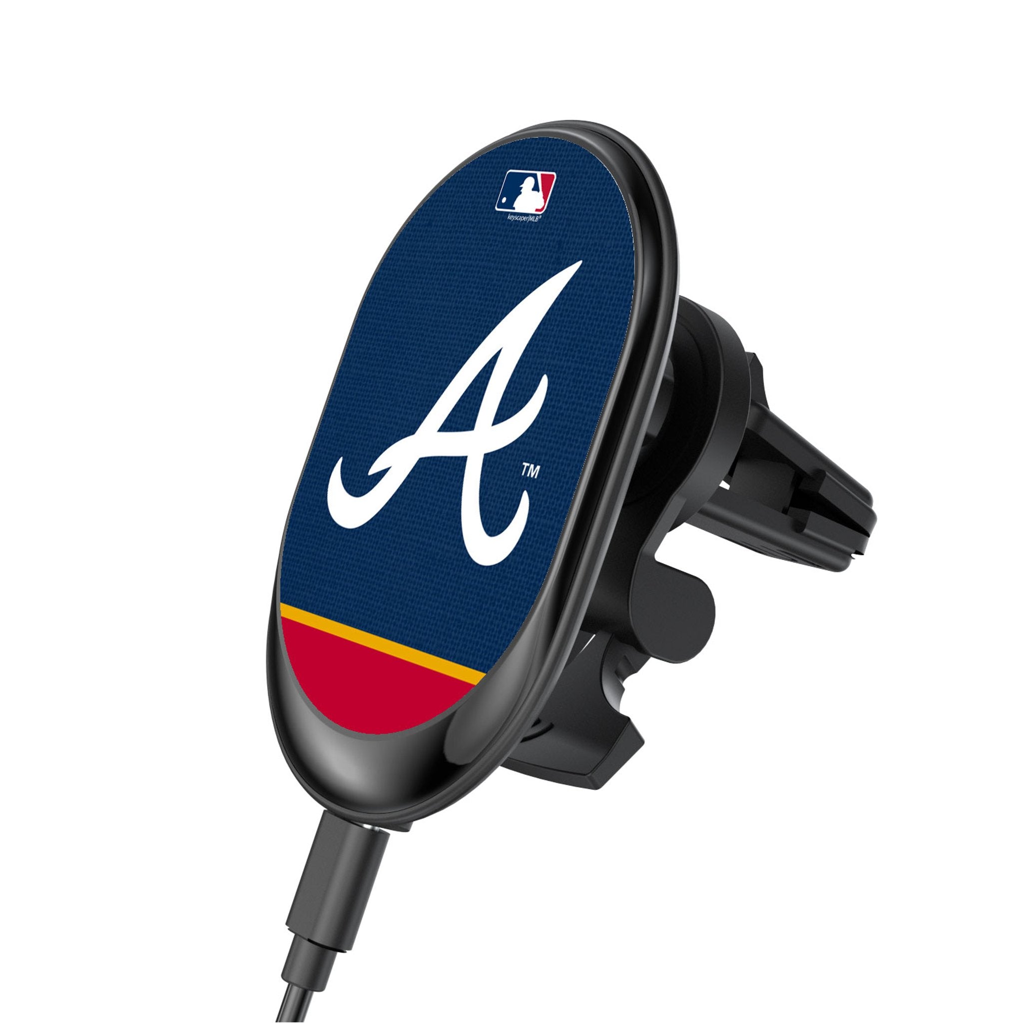 Atlanta Braves Wireless Magnetic Car Charger - Fast Charging, Secure Hold - Perfect for Road Trips & Commuting