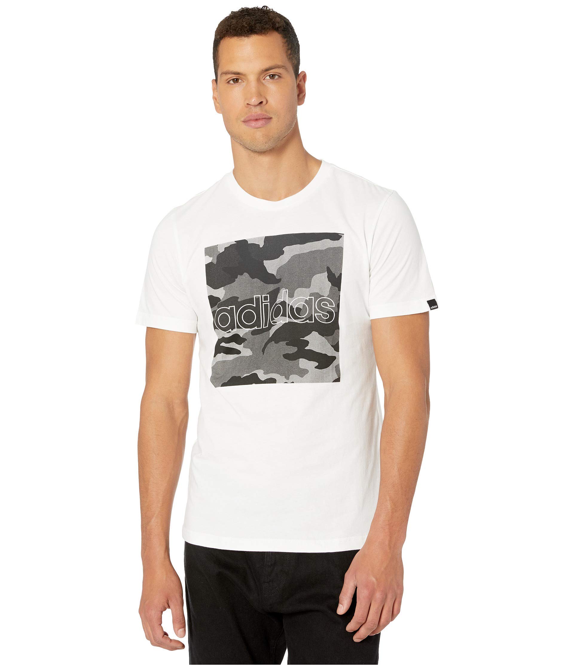Adidas Men's Camouflage Box T-Shirt - Comfortable Casual Tee for Streetwear, Gym & Everyday Wear | Breathable Cotton Fabric