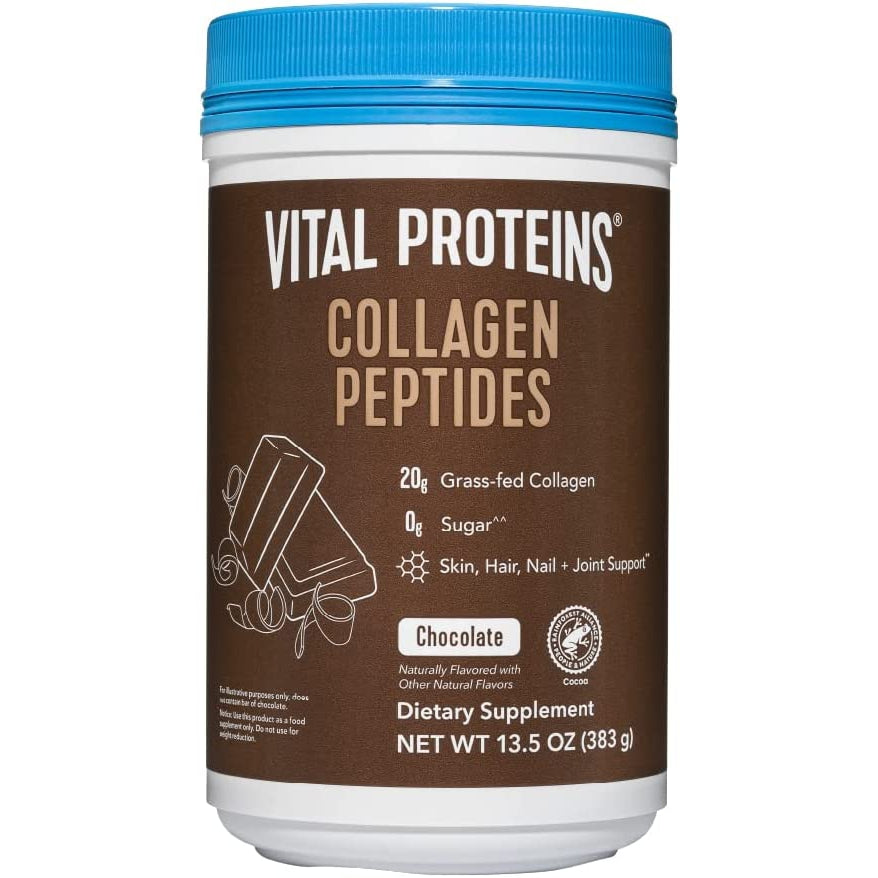Vital Proteins Chocolate Collagen Peptides Powder - Grass Fed, Keto & Paleo Friendly Protein Supplement for Smoothies, Coffee & Baking