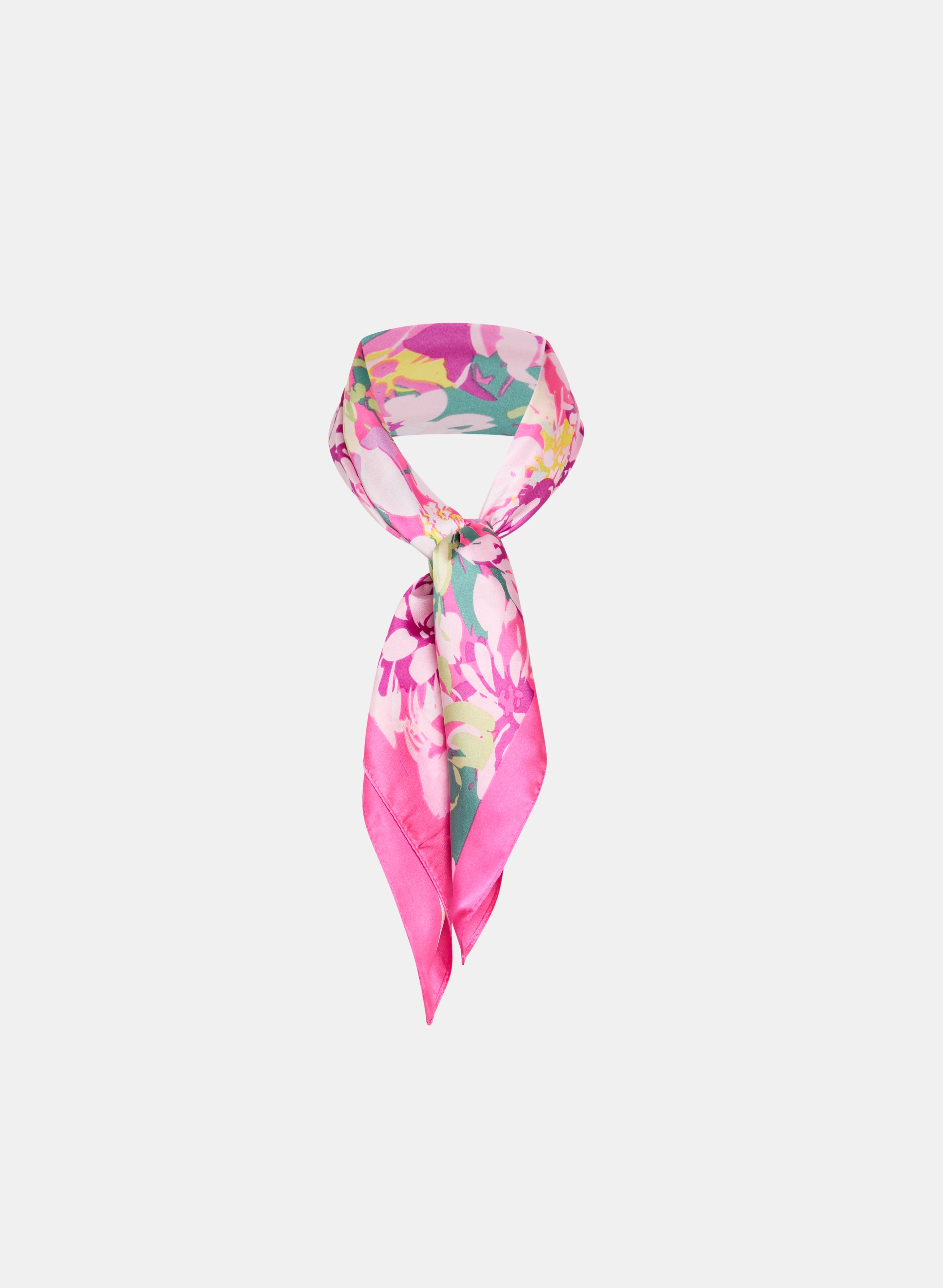 Floral Print Scarf for Women - Lightweight Soft Fashion Shawl Wrap - Perfect for Spring Outfits, Office Wear & Travel Accessories