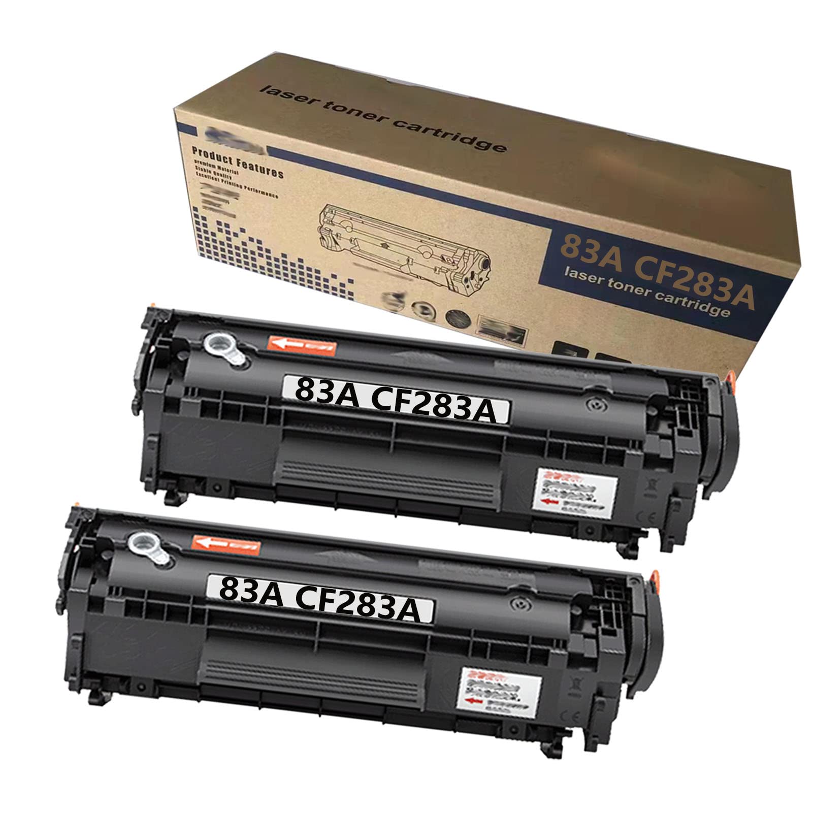 HP CF283A 83A Toner Cartridge 2-Pack - Compatible with LaserJet Pro MFP Printers for Office Use