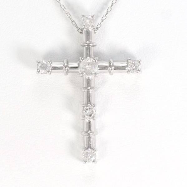 18K White Gold Diamond Necklace 0.50CT - 40cm Chain Length - 3.9g Total Weight - Excellent Condition - Perfect for Weddings, Anniversaries & Special Occasions