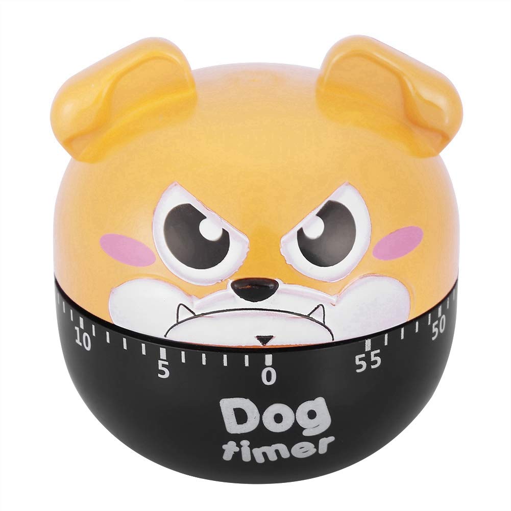 Cartoon Animal Kitchen Timer - Manual Mechanical Cooking Timer with Fun Animal Shape - Perfect for Baking, Cooking, and Study Time (Khaki)