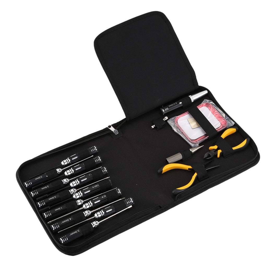 18 in 1 RC Repair Tool Kit with Screwdriver, Pliers & Hex Sockets - Professional RC Airplane & Car Model Toy Maintenance Set - Perfect for Hobbyists & DIY Enthusiasts