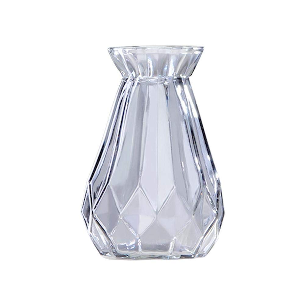 Minimalist Triangle Grey Glass Vase - Modern Home Decor for Living Room, Dining Table & Wedding Centerpiece