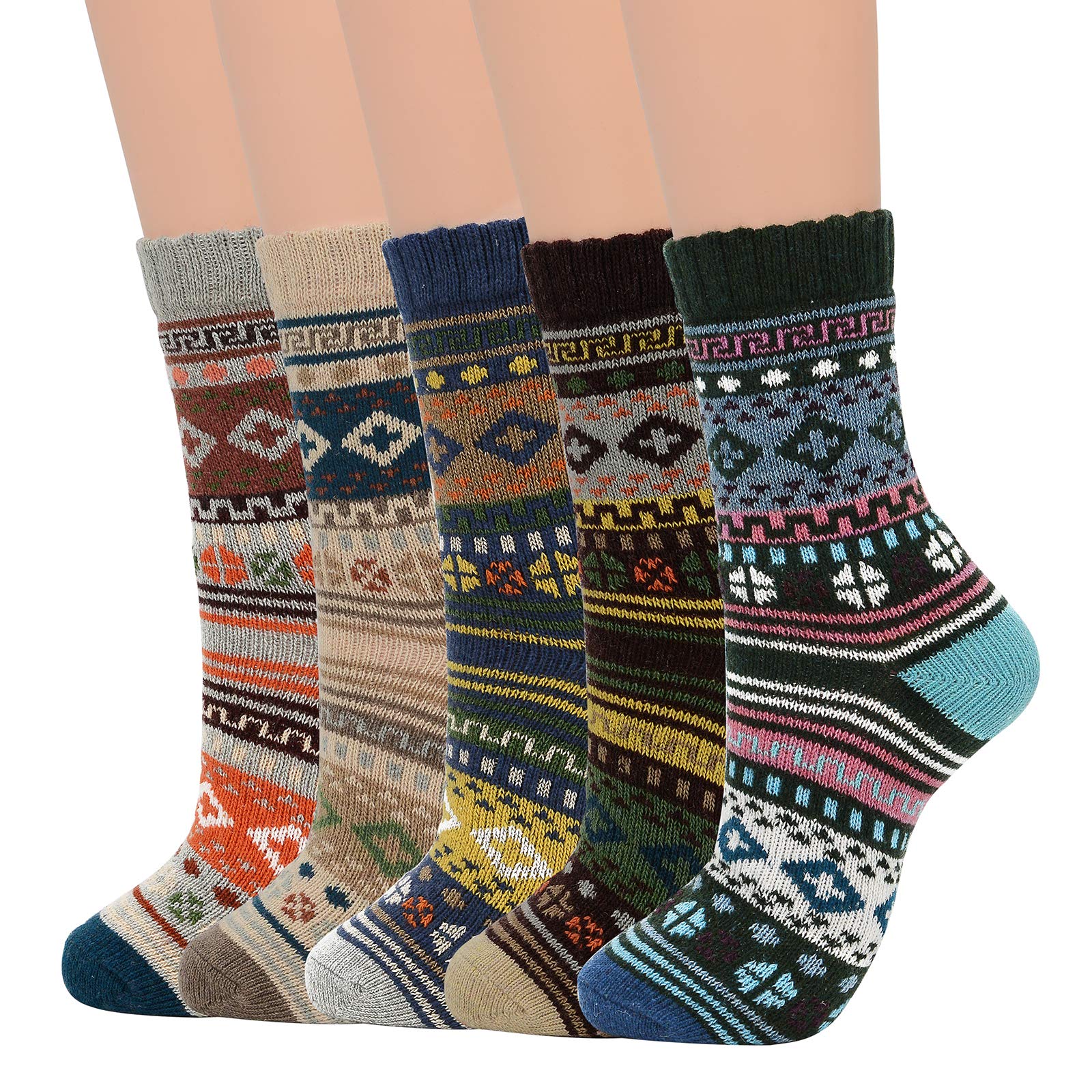 Men's Warm Wool Socks - Soft Cozy Cashmere Athletic Crew Socks for Winter Sports & Outdoor Activities | Perfect for Hiking, Running & Cold Weather Comfort
