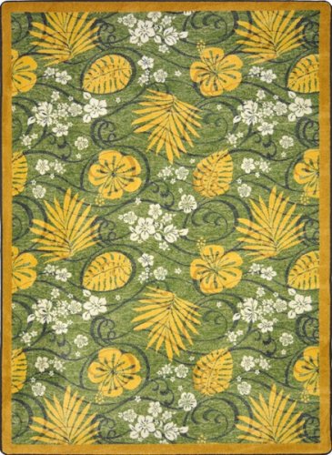 Joy Carpets Kaleidoscope Trade Winds Whimsical Area Rugs - Bamboo Design 5'4