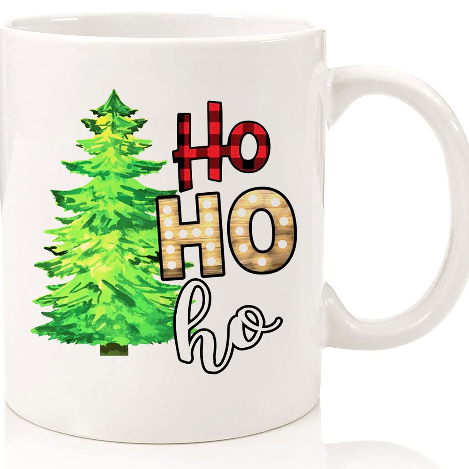 Christmas Coffee Mug - 11oz & 15oz Ceramic Novelty Mug for Hot Cocoa, Tea & Coffee - Cute Holiday Gift & Stocking Stuffer - Merry Christmas & Happy Holidays - Perfect for Office, Home & Gifting