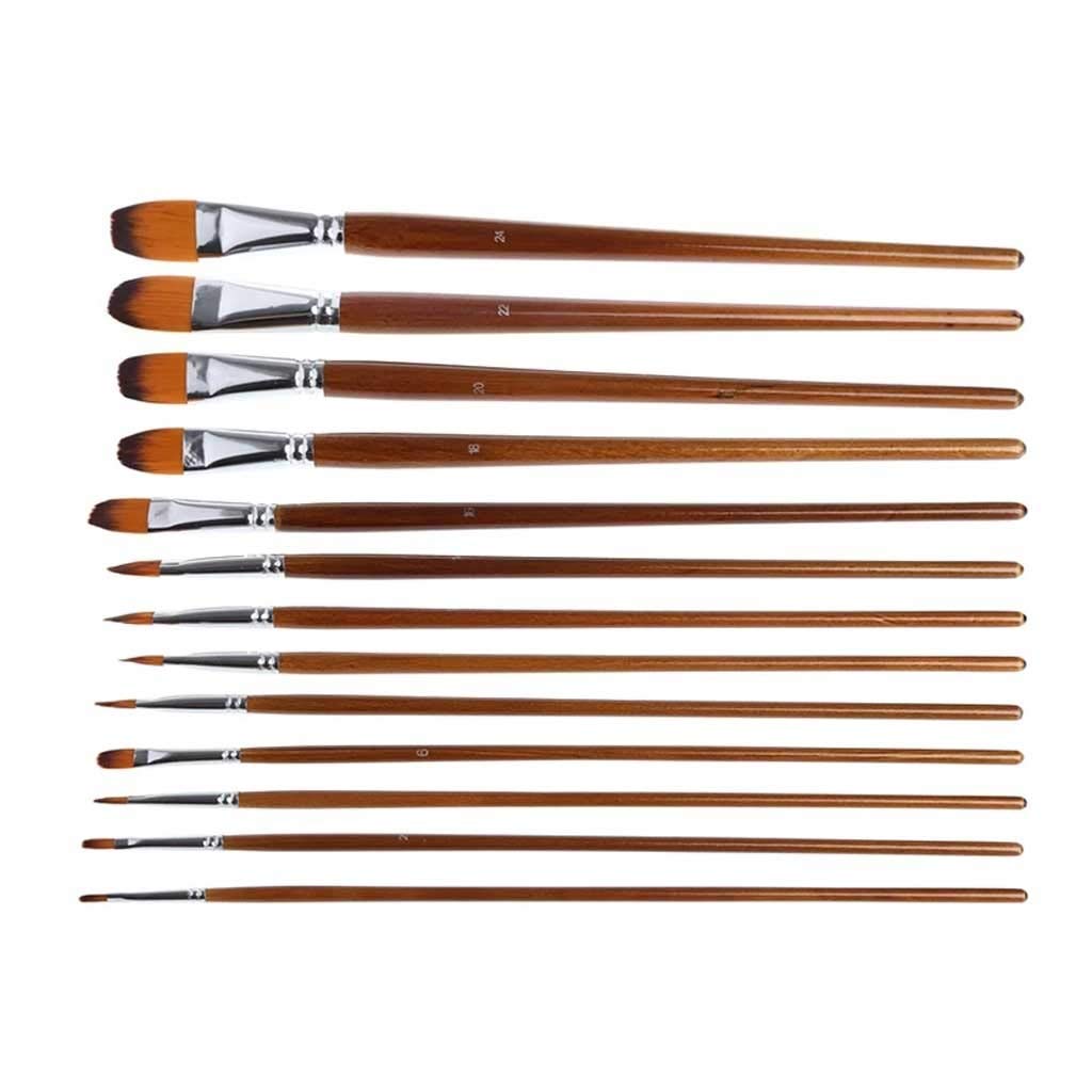 13Pcs Artist Paint Brush Set - Nylon Hair for Watercolor, Oil & Acrylic Painting - Professional Drawing Brushes for Artists & Beginners (Perfect for Canvas, Paper & DIY Art Projects)