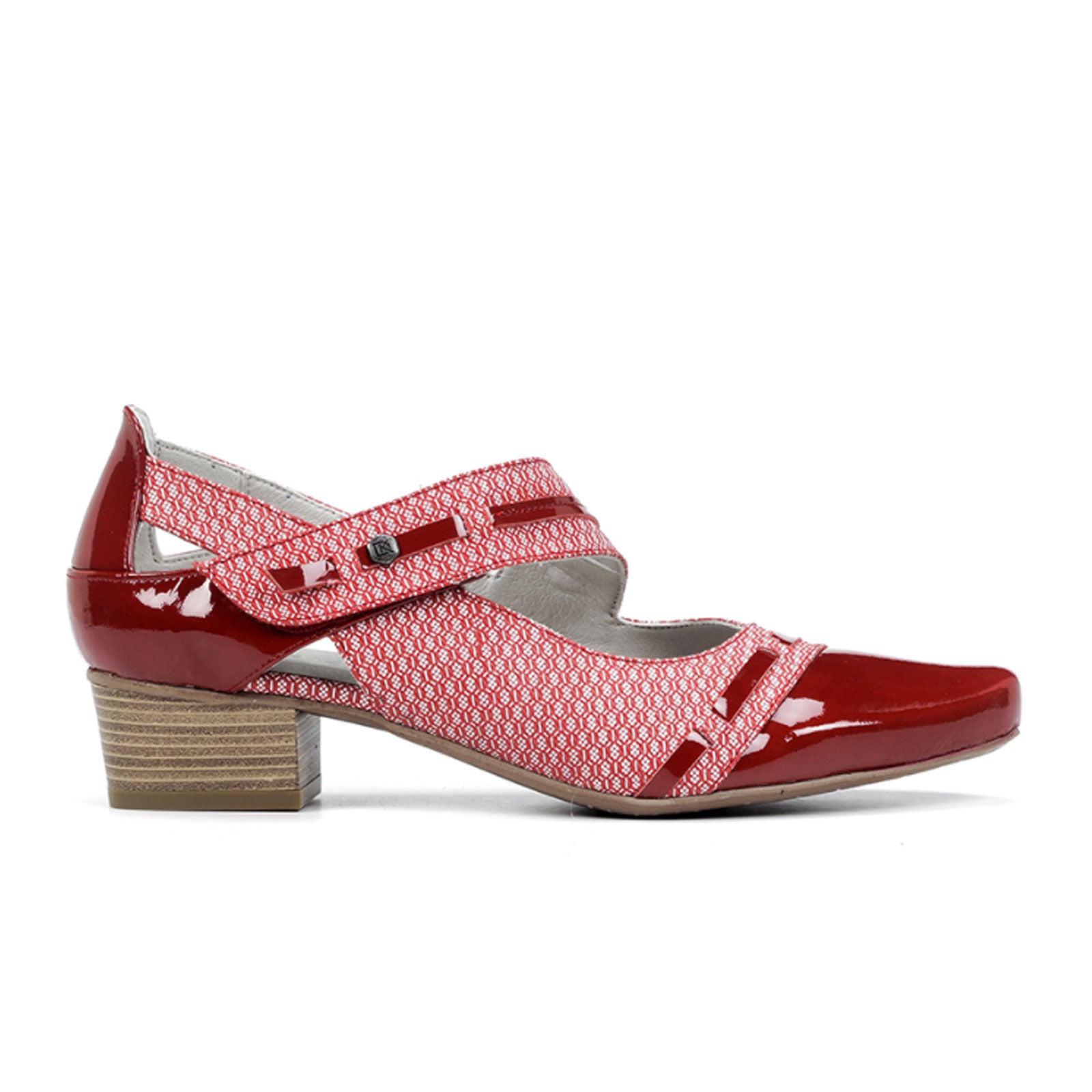 Dorking Tucan D8497 Women's Heeled Mary Jane Shoes in Red | Comfortable & Stylish for Work, Parties & Special Occasions