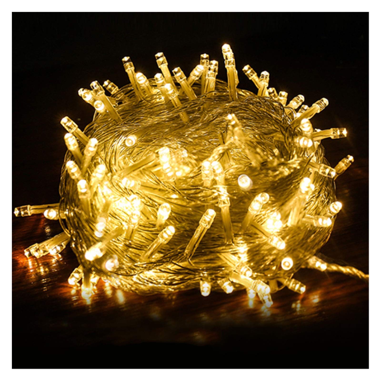 LIFEIYAN 10M 100LEDs Outdoor Fairy Lights - 8 Lighting Modes Waterproof String Lights for Christmas, Wedding, Party, Garden, Patio Decoration (Warm White) | Perfect for Holiday Decor, Backyard Lighting & Romantic Ambiance