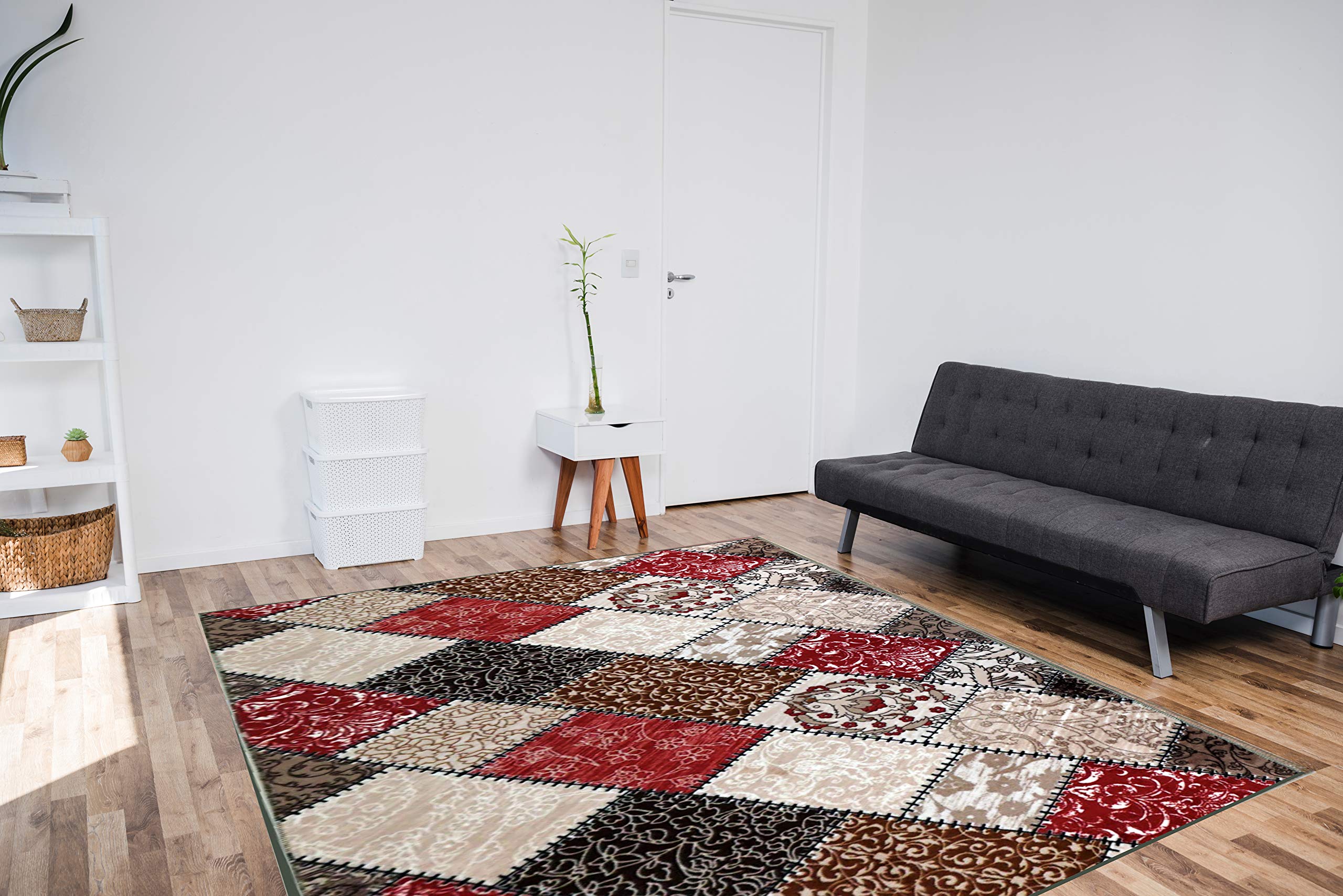 Non-Slip Bathroom and Kitchen Rugs - Msrugs Newruz Collection - Super Absorbent, Quick Dry, Machine Washable for Bath Mats, Shower Mats & Kitchen Floor Rugs