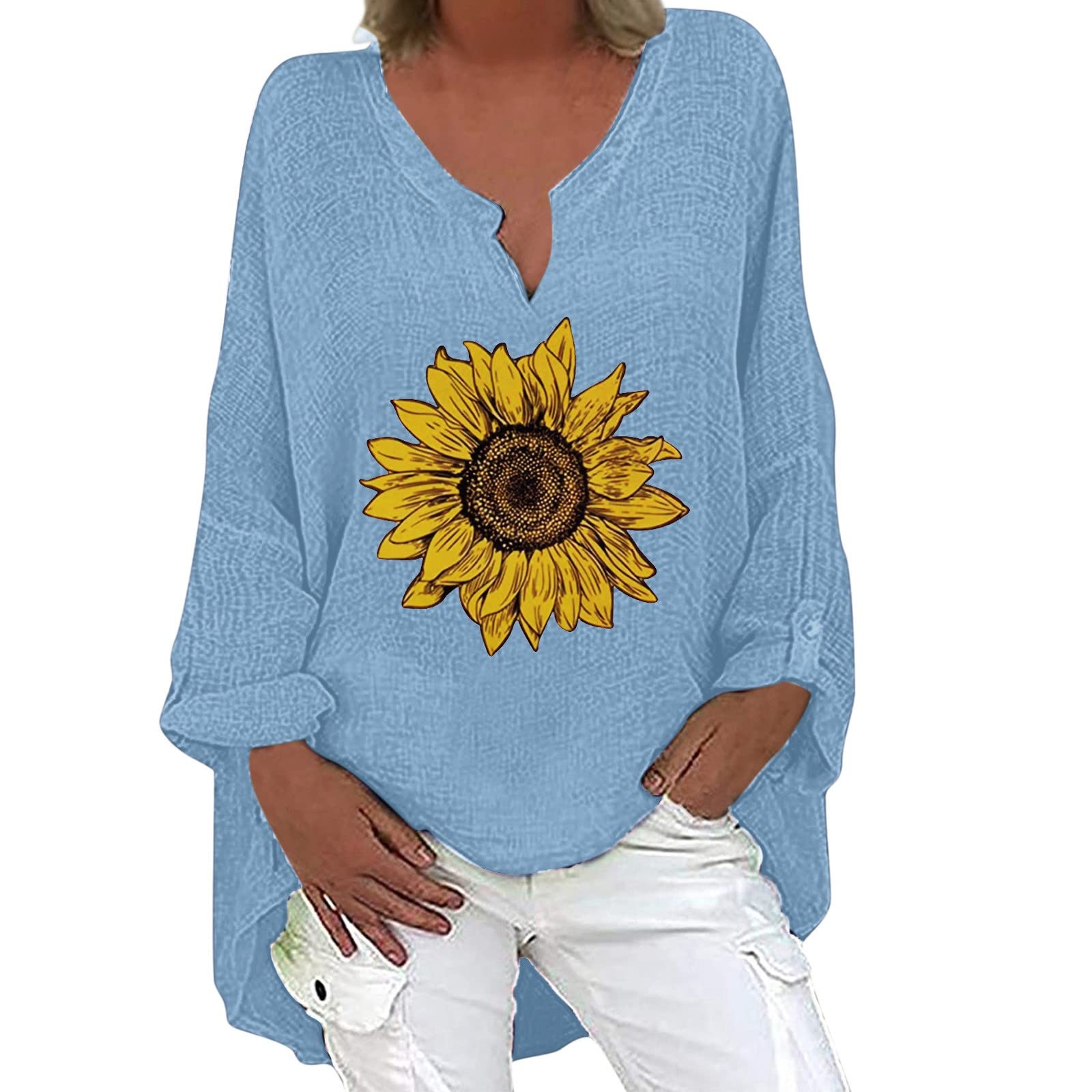 Adviicd Plus Size Women's Casual Long Sleeve Graphic Tee Shirt - Crew Neck Pullover Sweatshirt for Everyday Wear & Layering | Perfect for Work, Weekend & Fall Outfits