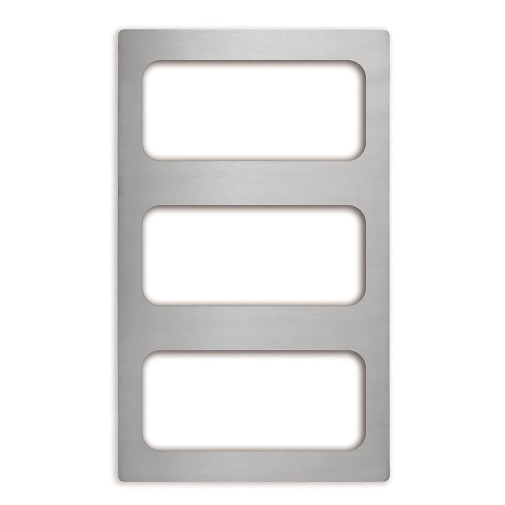 Vollrath 8244214 Miramar Stainless Steel Three Cutout Pan Adapter Plate - Perfect for Commercial Kitchens & Food Service Equipment