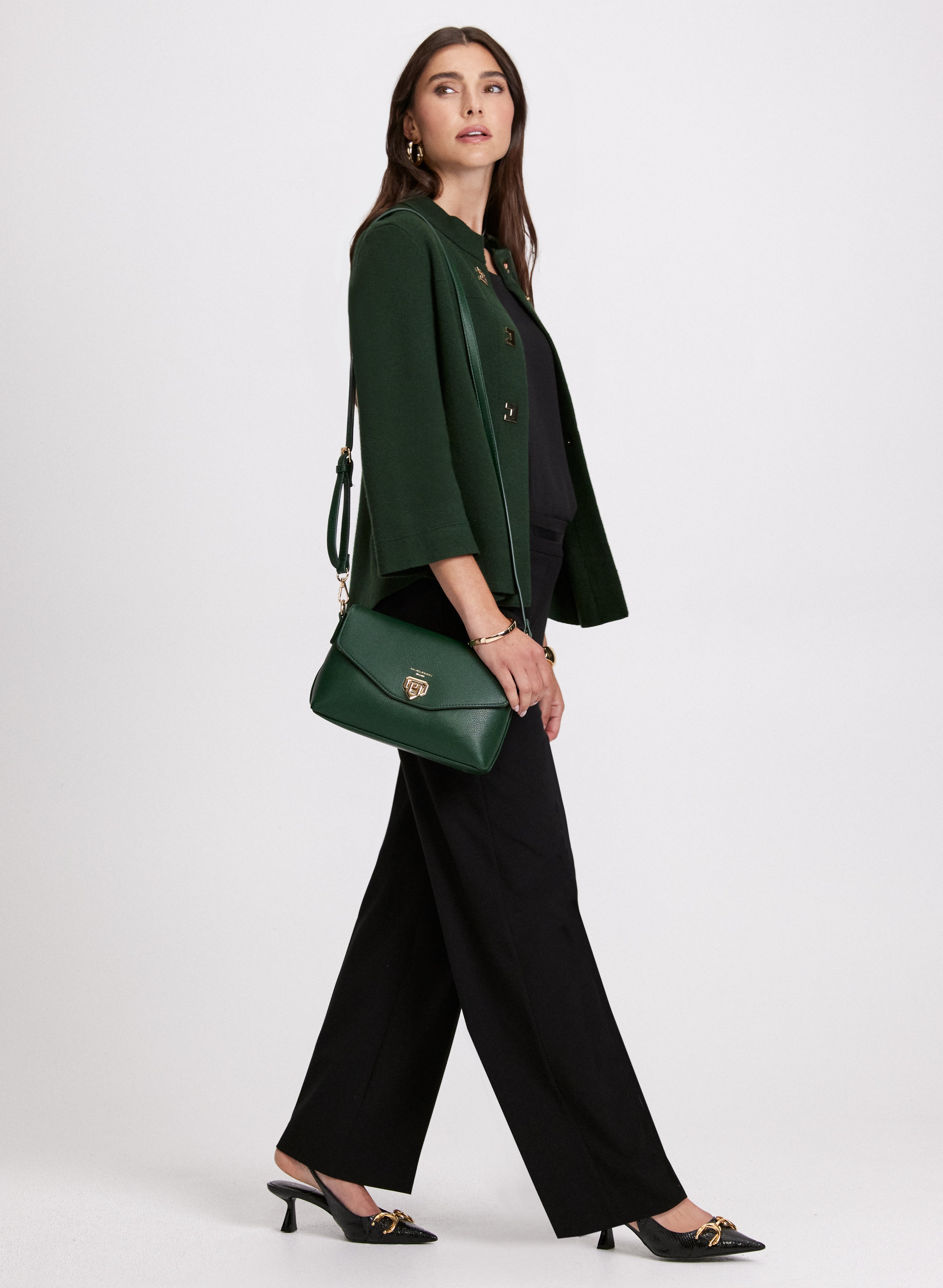 Women's Stylish Button Up Cardigan & Wide Leg Pants Set - Casual Comfort Outfit for Work, Travel & Everyday Wear