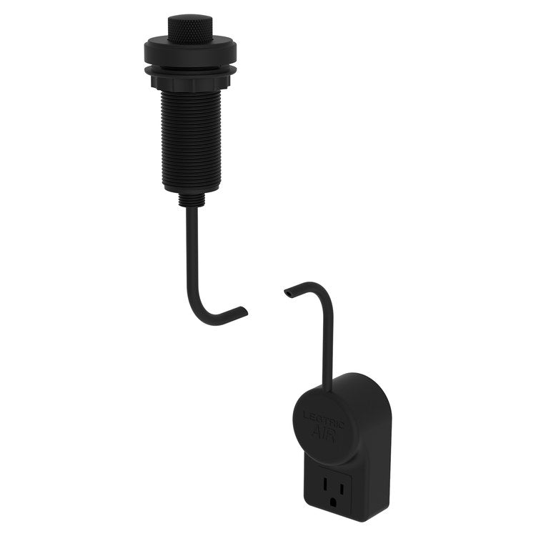 Muncy Air Activation Switch Garbage Disposer with Power Adapter - Flat Black Brass Finish for Kitchen Sink Waste Disposal | Perfect for Modern Home & Restaurant Use
