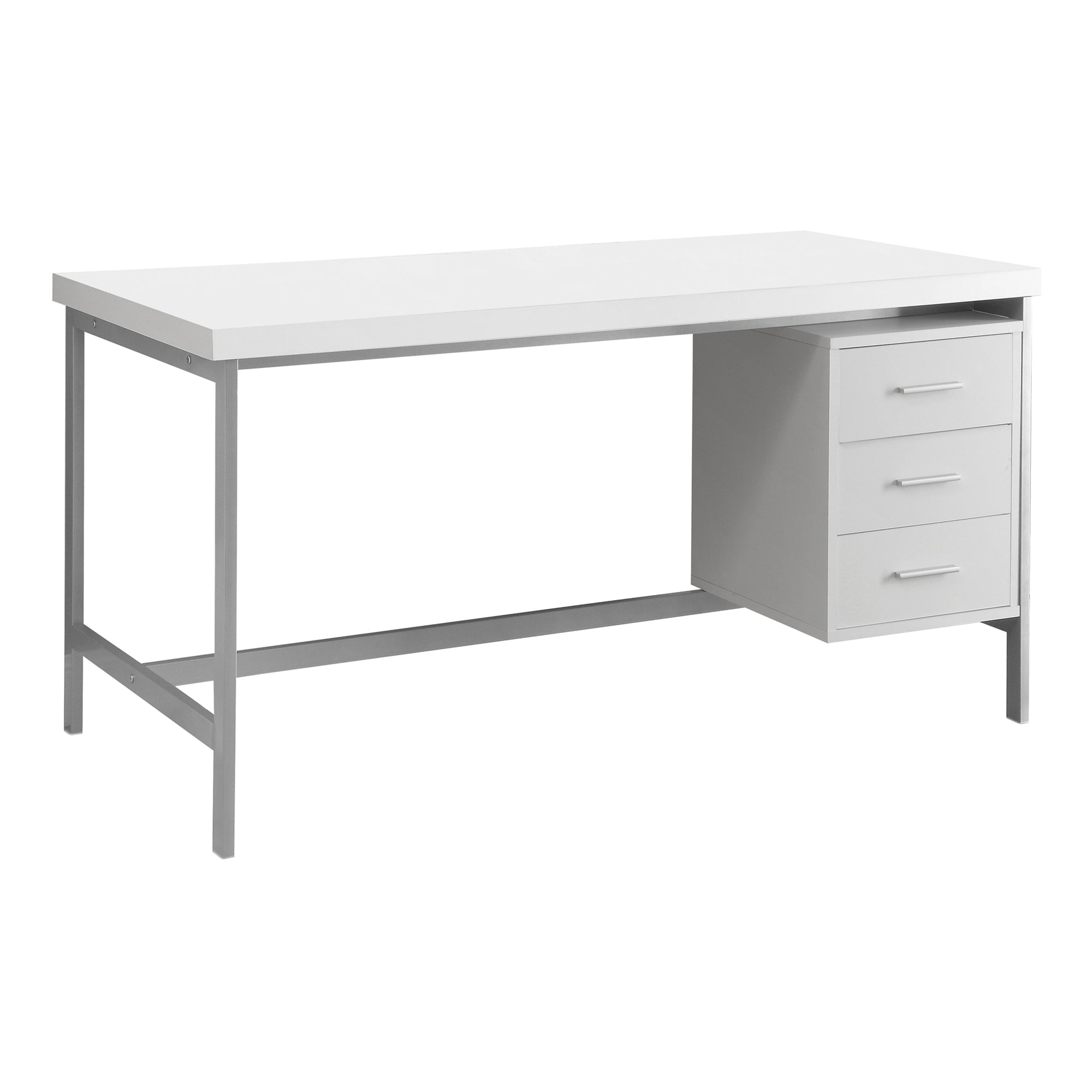60L White & Silver Metal Office Series Storage Cabinet - Perfect for Home Office, Classroom, and Workspace Organization
