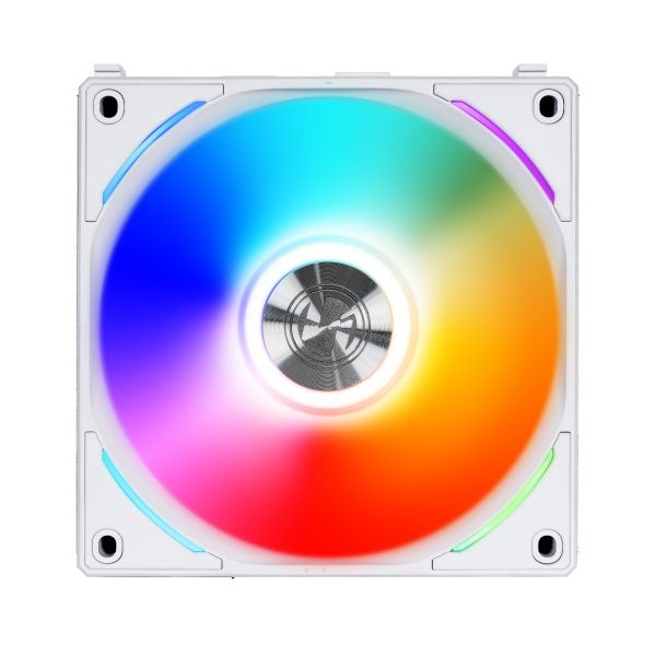 Lian Li UNI FAN AL120 Single Pack - 120mm RGB PWM PC Case Fan - Black/White - High Airflow & Quiet Cooling - Perfect for Gaming PCs & Custom Builds