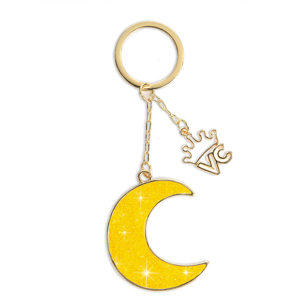 Moon Keychain - Elegant Celestial Keyring for Home, Car & Gifts | Perfect for Astronomy Lovers & Night Sky Enthusiasts