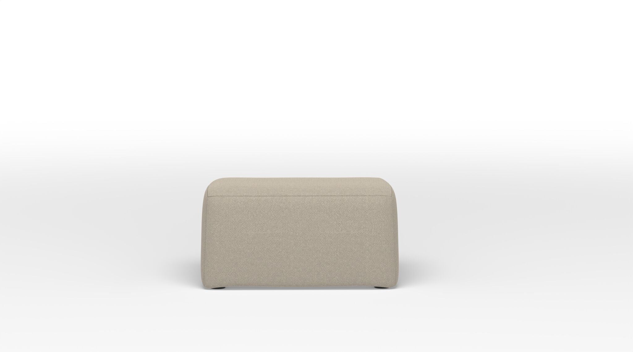 Caleb Square Ottoman with Patina Light Grey Finish - Modern Storage Bench for Living Room, Bedroom, or Entryway