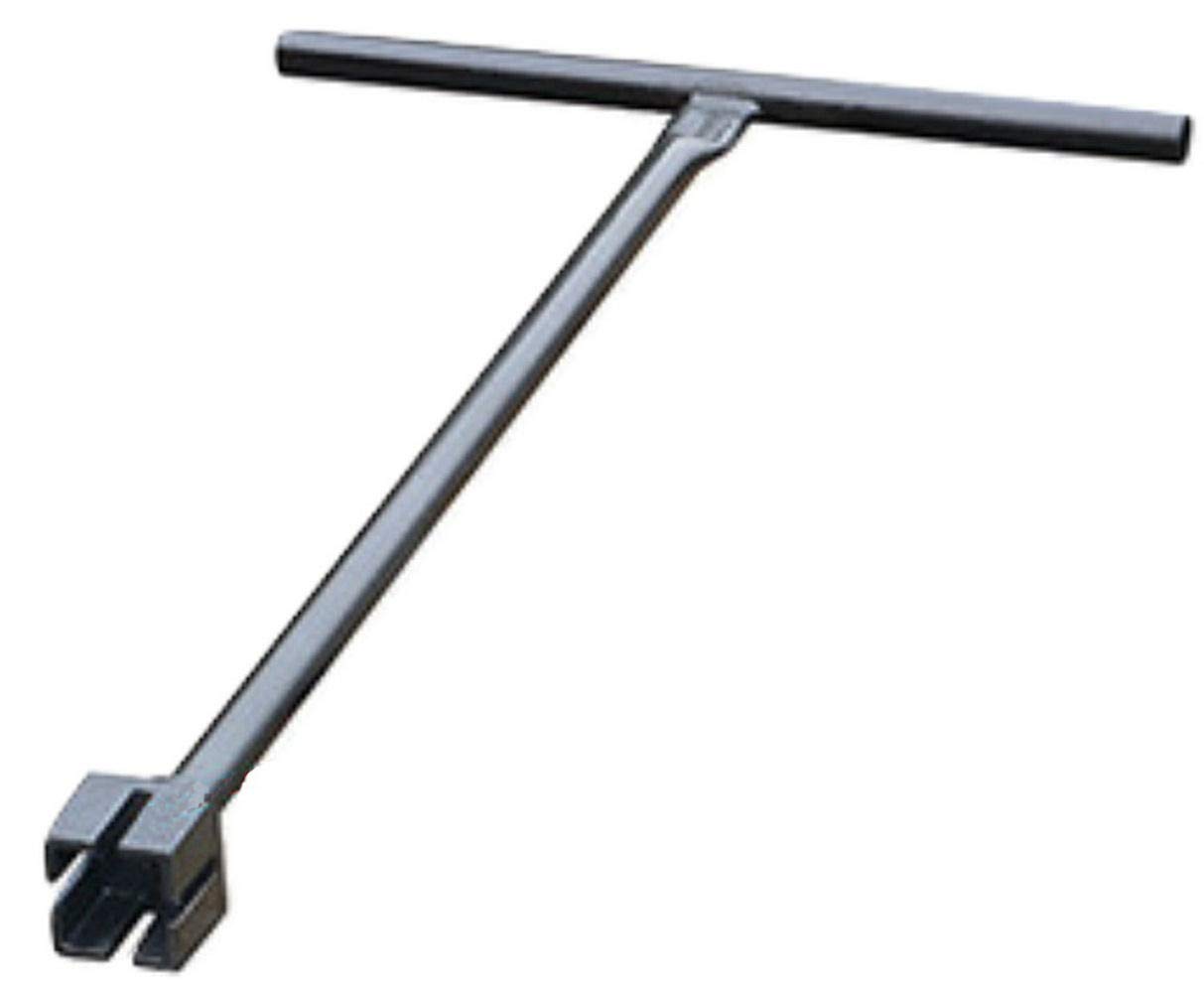 367-5018 4' T-Handle Main Valve Key - Heavy Duty Brass Water/Gas Valve Tool for Utility, Irrigation & Plumbing Systems
